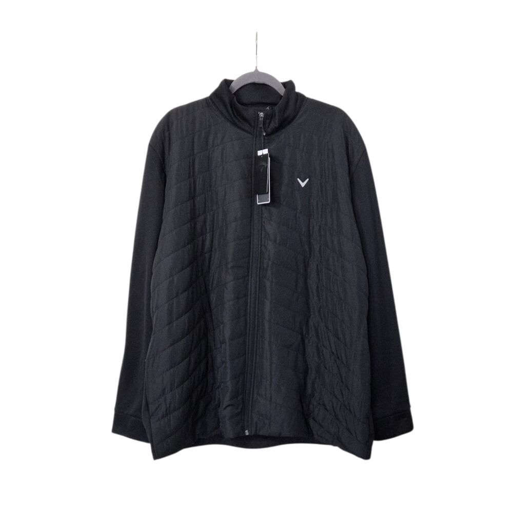 Callaway Black Quilted Lightweight Full Zip Golf Jacket NWT, Men's Size XXL